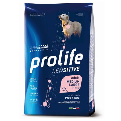Prolife Sensitive Adult Medium/Large Maiale & Riso