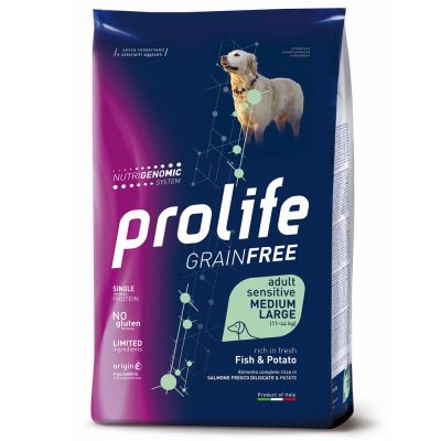 Prolife Grain Free Adult Sensitive Medium/Large Pesce & Patate
