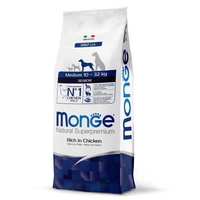 Monge Natural Superpremium Medium Senior Ricco in Pollo