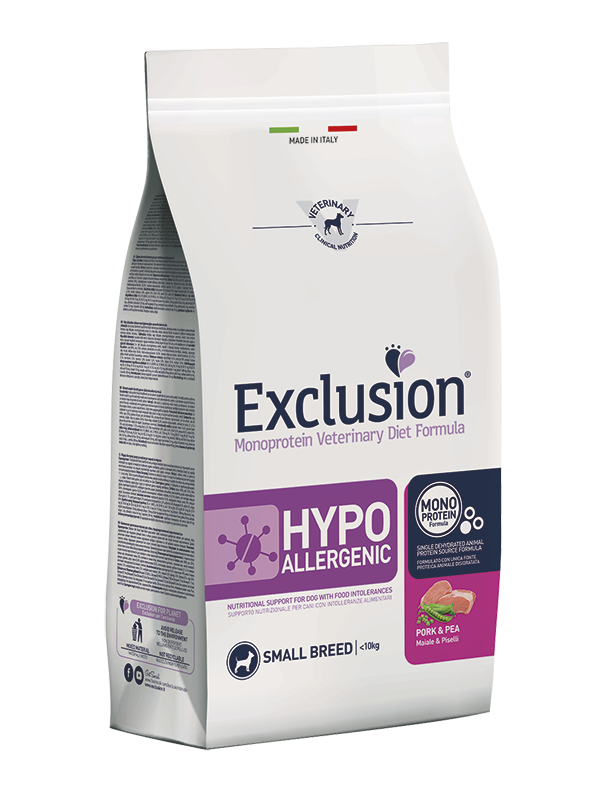 Exclusion Diet Hypoallergenic Maiale & Piselli Small Bread 2 Kg Crocchette Cani