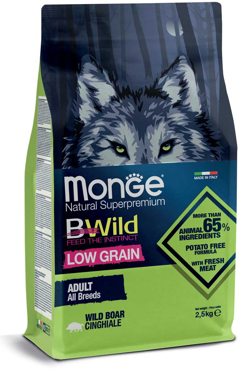 Monge BWild Low Grain Adult All Breeds Cinghiale 12 kg