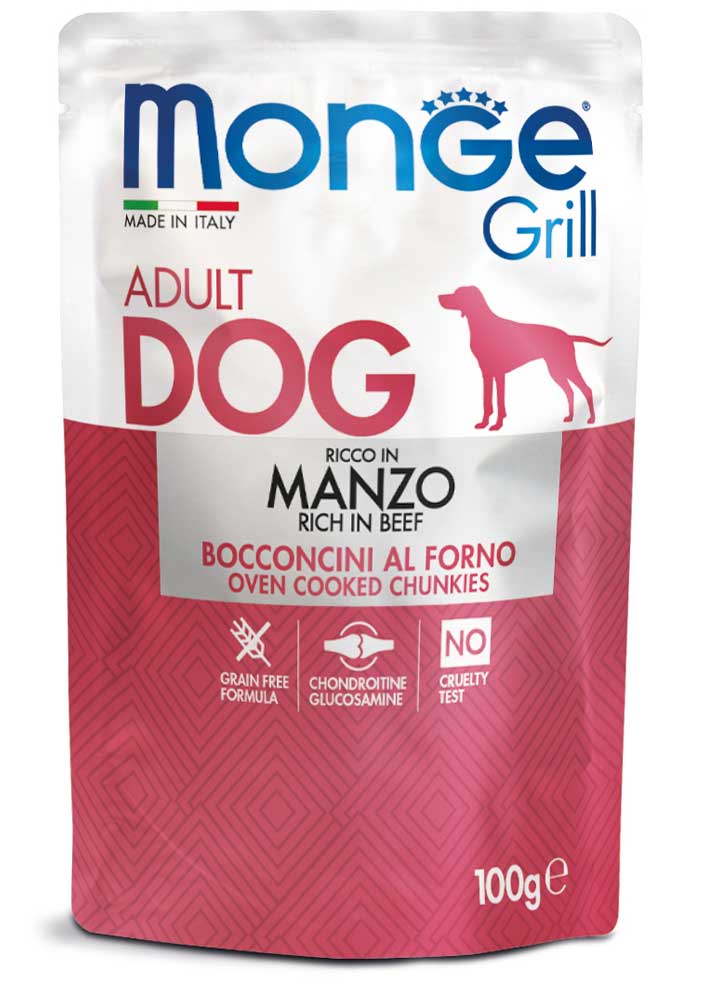 Monge Grill Bocconcini – Ricco in Manzo Adult 100 gr