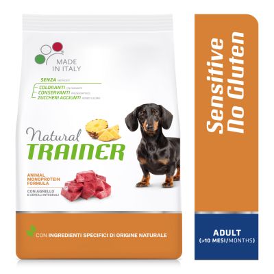 Natural Trainer Sensitive No Gluten Adult Small Monoproteico con Agnello