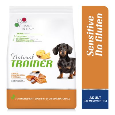 Natural Trainer Sensitive No Gluten Adult Small Monoproteico con Salmone