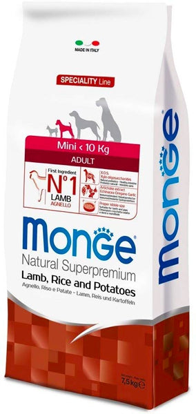 Monge Superpemium Adult Mini Agnello, Riso & Patate 800 gr