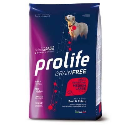 Prolife Grain Free Adult Sensitive Medium/Large Manzo & Patate