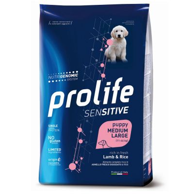 Prolife Sensitive Puppy Medium/Large Agnello & Riso Crocchette per cani