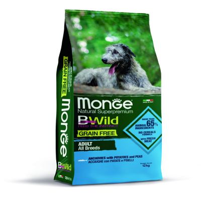 Monge BWild Grain Free All Breeds Adult Acciughe con Patate e Piselli