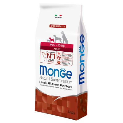 Monge Superpemium Adult Mini Agnello, Riso & Patate 7,5 kg