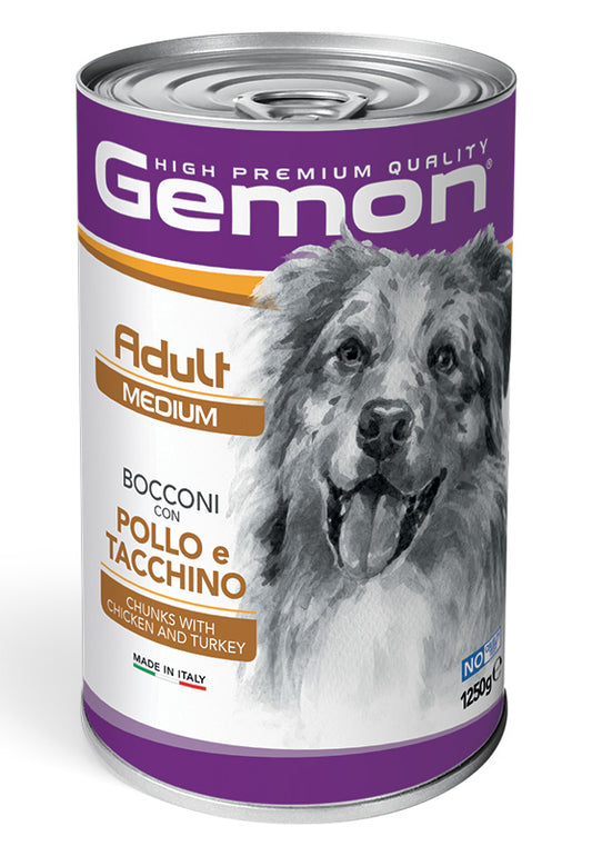 Monge Gemon Medium Adult Bocconi con Pollo e Tacchino 1250 gr