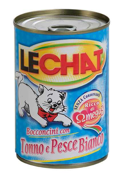 Monge LeChat Adult Bocconcini con Tonno e Pesce Bianco Umido 400 gr
