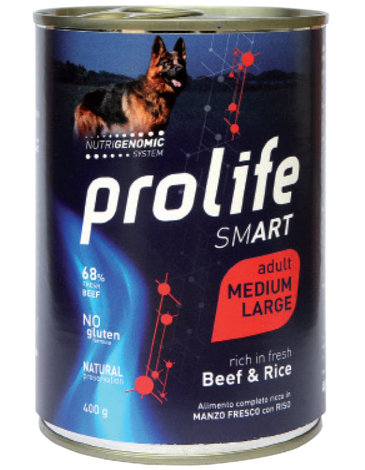 Prolife  Smart Adult Beef & Rice - Medium/Large  Umido 400 gr