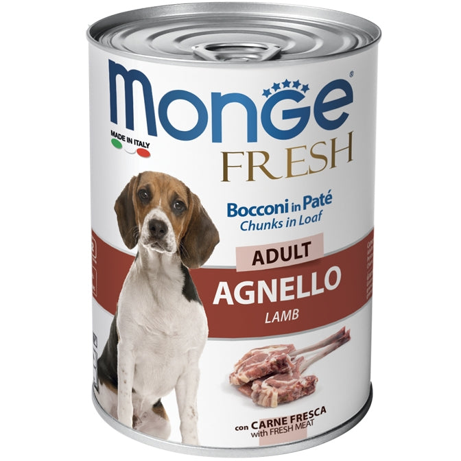 Monge Fresh Bocconi in Paté con Agnello  – Adult Umido 400 gr