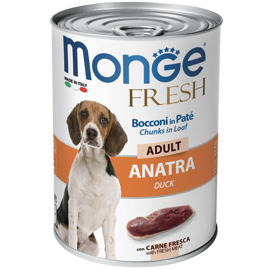 Monge Fresh Bocconi in Paté con Anatra  – Adult Umido 400 gr