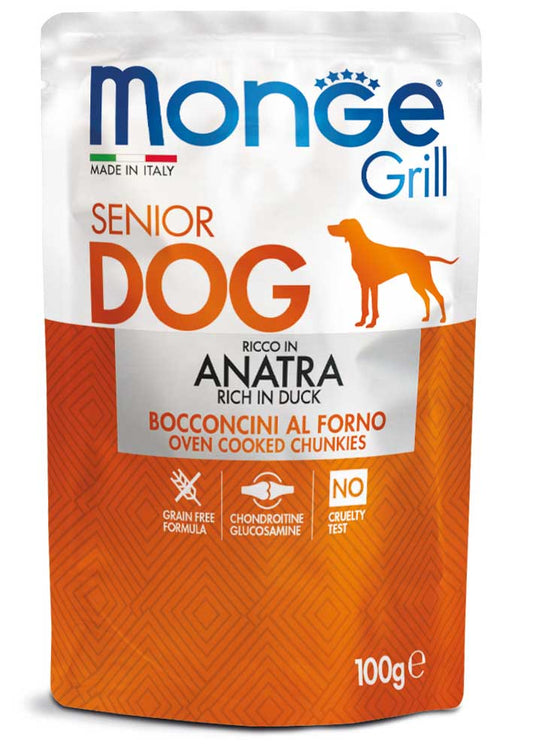 Monge Grill Bocconcini – Ricco in Anatra – Senior Adult 100 gr