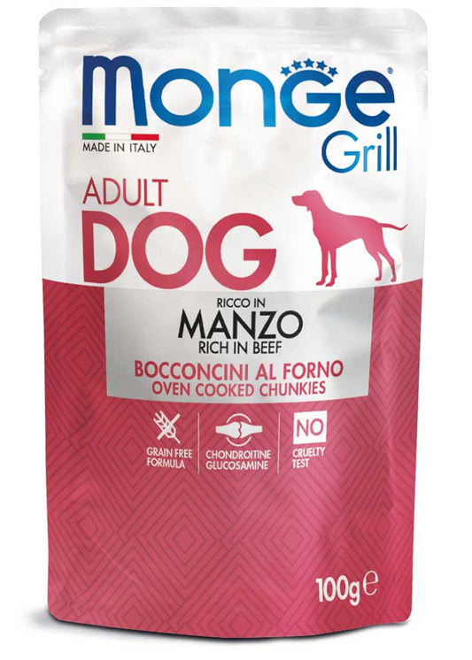 Monge  Grill Bocconcini – Ricco in Manzo   Adult 100 gr