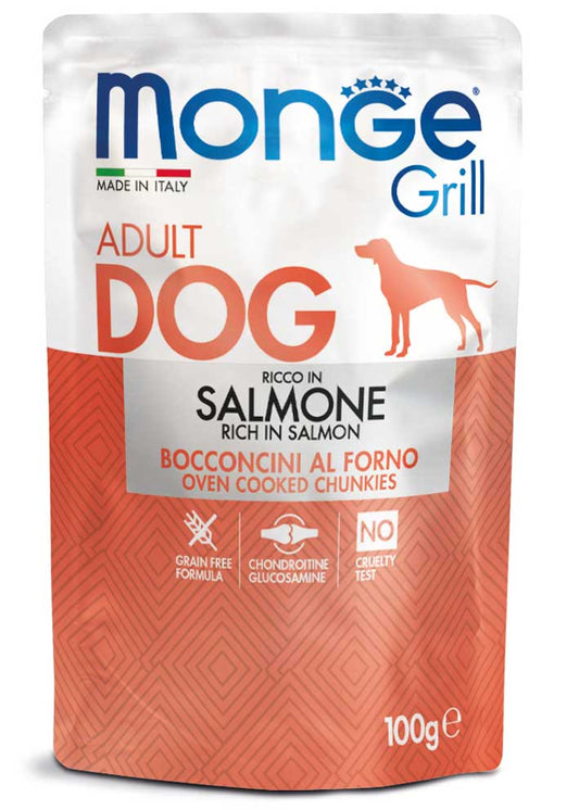 Monge  Grill Bocconcini – Ricco in SalmoneAdult 100 gr