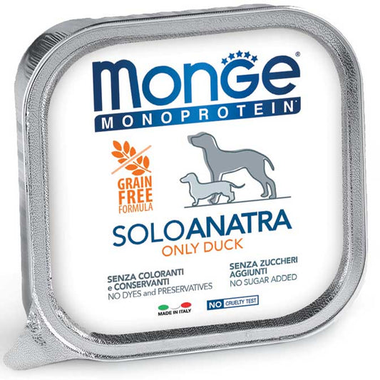 Monge Monoprotein Paté Solo Anatra Umido