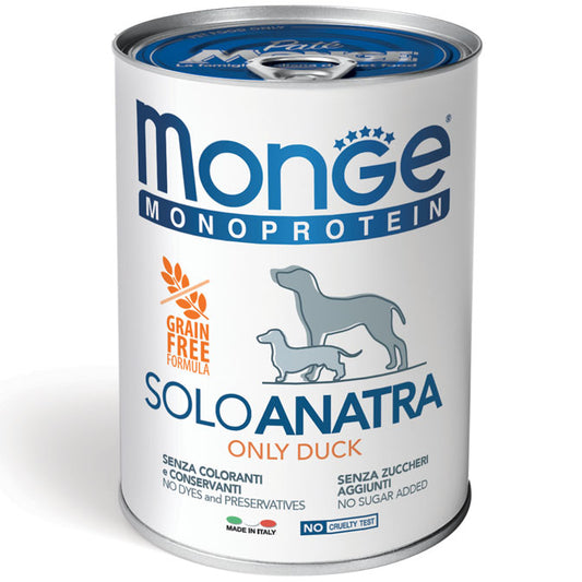 Monge Monoprotein Paté Solo Anatra Umido 400 gr