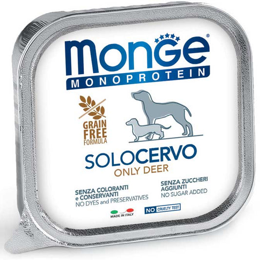 Monge Monoprotein Paté Solo Cervo Umido