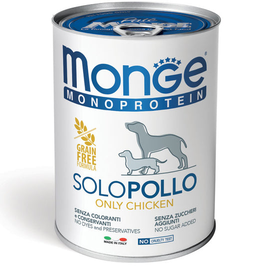 Monge Monoprotein Paté Solo Pollo Umido 400 gr