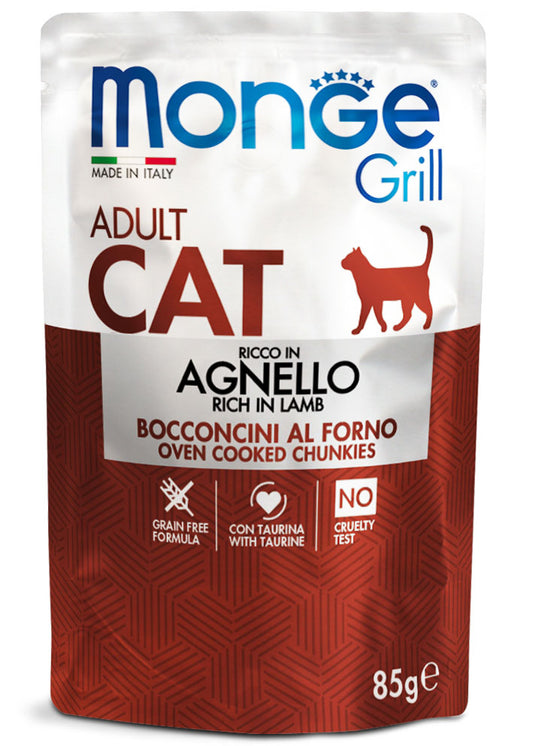 Monge  Grill Bocconcini in Jelly – Ricco in Agnello  Adult 85 gr