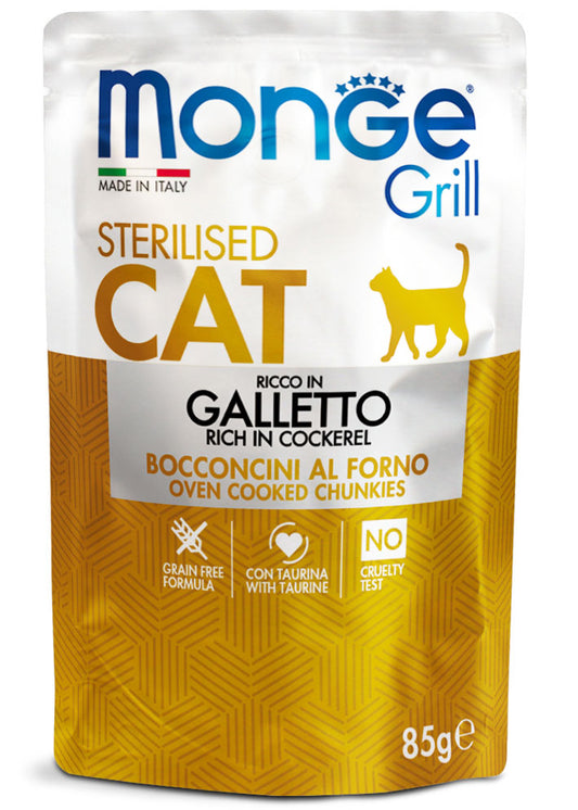 Monge Grill Bocconcini in Jelly – Ricco in Galletto  Adult 85 gr