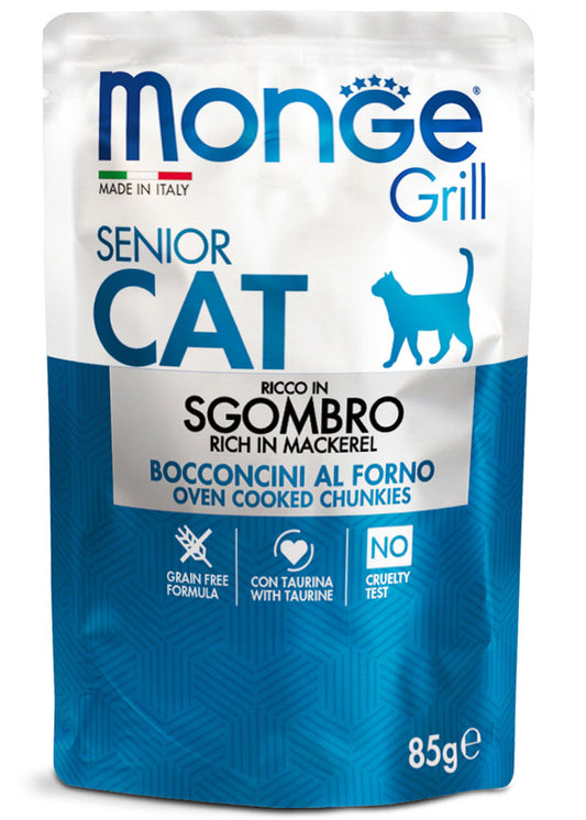 Monge  Grill Bocconcini in Jelly – Ricco in Sgombro – Senior 85 gr