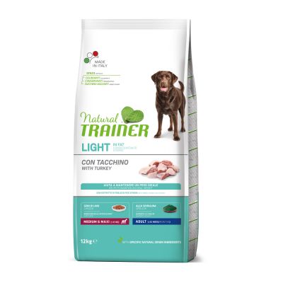 Natural Trainer Light in Fat Medium/Maxi Adult con Tacchino