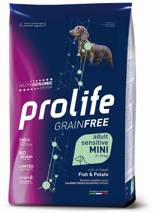 Prolife Grain Free Adult Sensitive Fish & Potato - Mini 2 Kg Pesce & Patate