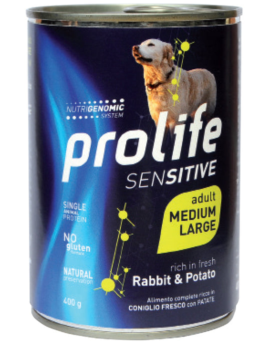 Prolife  Sensitive Adult Rabbit & Potato - Medium/Large Umido 400 gr