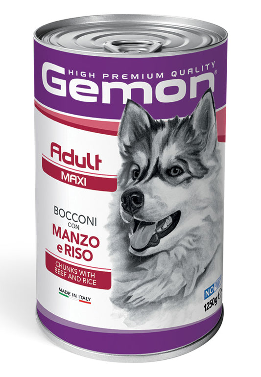 Monge Gemon Maxi Adult Bocconi con Manzo e Riso 1250 gr