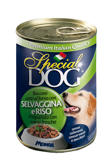 Monge Special Dog All Breeds Adult Bocconi con Selvaggina e Riso Umido 400 gr