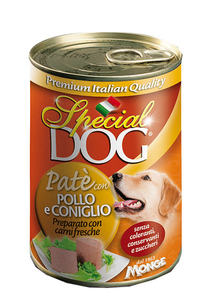 Monge Special Dog All Breeds Adult Paté con Pollo e Coniglio Umido 400 gr